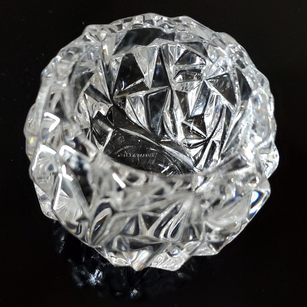 TIFFANY & CO. Rock Cut German Crystal 3" Tealight Votive Holder EUC - Picture 5 of 9